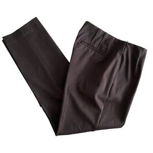 Talbots Petite Chocolate Brown Flat Front Straight Leg Pants